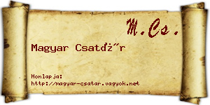 Magyar Csatár névjegykártya